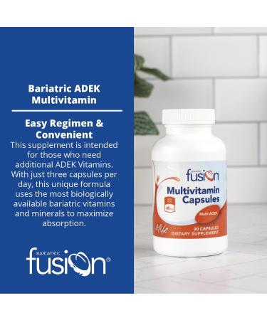 Bariatric Fusion High ADEK Multivitamin Capsule 90ct - Iron 45mg | For Duodenal Switch Surgery | Easy to Swallow | Unflavored - Buy Online on GoSupps.com