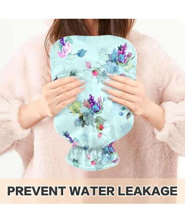 NAANLE 2L Hot Water Bottle with Lid - Grape Flowers | Transparent Heat Bottle for Back Pain Relief & Cold Therapy - Buy Online on GoSupps.com
