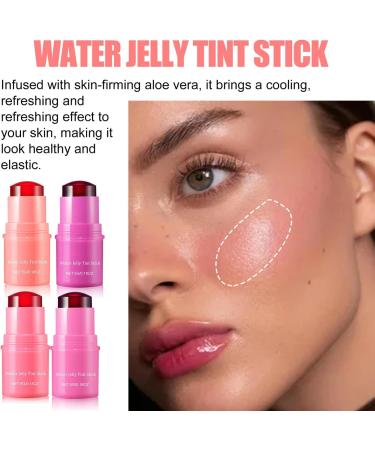 Water Jelly Tint Stick Blush lip gloss stick Milk Cooling Water Jelly Tint Lip Gloss Sheer Lip & Cheek Stain Milk Jelly Tint Jelly Blush Stick Long Lasting Jelly Texture Moisturising (#3 Red) - Buy Online on GoSupps.com