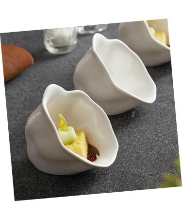 Mikinona Porcelain Dip Dish 3pcs The Dish Tomato Paste Bowls Cake Plates Sauce Bowl Small Flavor Dish Ceramic ES Condiment Dish Vinegar Dish Digging Bowl Fries Ceramics Butter Dish White - Buy Online on GoSupps.com
