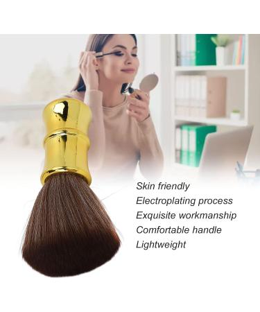 Mini Hair Brush Barber Neck Duster Brush Soft Hair Electroplating Process Barber Brush Neck Duster Hairdressing Tool Suitable for Home Hair Salon Golden - Buy Online on GoSupps.com
