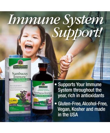 Nature's Answer Sambucus Immune Support with Echinacea & Astragalus - 12000 mg, 8 fl oz - Buy Online on GoSupps.com