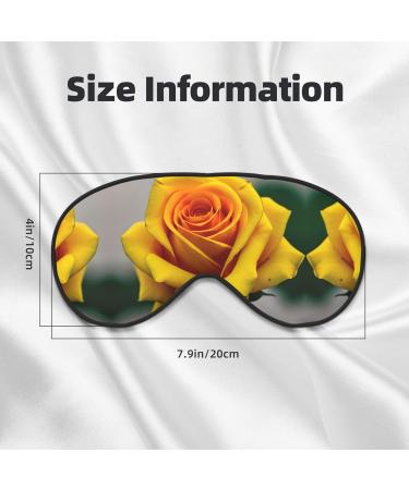 Yellow Rose Print Double-Sided Eye Mask | Soft Light Blocking | Enhance Sleep Quality - Buy Online on GoSupps.com