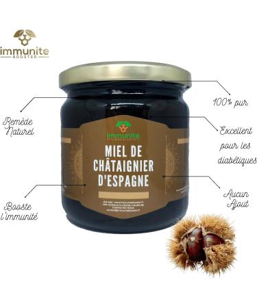 Pure Spanish chestnut honey - 250 g Net weight - natural honey - immunity BOOSTER - Buy Online on GoSupps.com