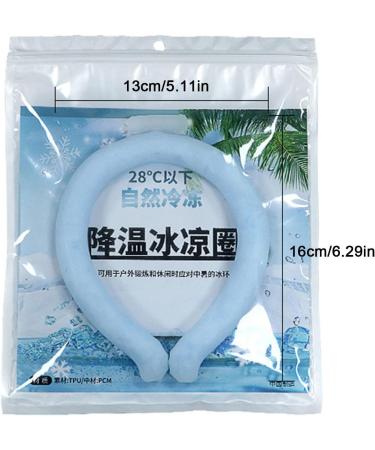 Collar Cooling Tube | Reusable Ice Gel Collar Tube for Heat Reduction | Wearable Tube Heat Reduction Body Cooling for Hot Outdoor School Gym Offices Sea Salt Blue Below 28 Degrees - Buy Online on GoSupps.com