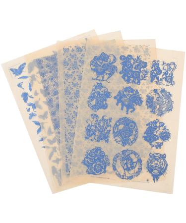 Milisten 4 Sheets Burnt Pottery Stickers Home Tools Pottery Decals Decked Pottery Accessory Chic Paper Clay