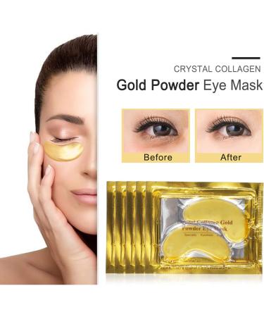 Premium Crystal 24K Gold Powder Gel Collagen Eye Mask 25 Pairs Eye Treatment Masks for Women and Men Moisturiser Anti Aging Anti Wrinkle Remove Eye Bags Dark Circles Puffy Eyes 1 count (Pack of 25) - Buy Online on GoSupps.com