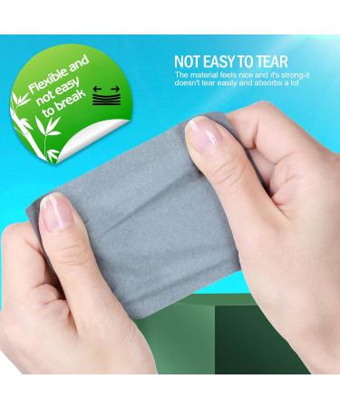 800 Count Oil Absorbing Blotting Sheets - Natural Bamboo Charcoal Face Wipes (Pack of 8) | For Oily Skin | Face Oil Control - Buy Online on GoSupps.com