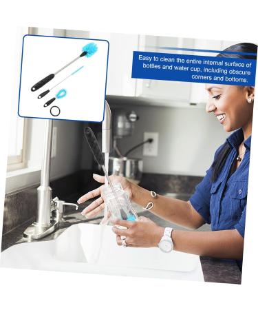 AMOSFUN 9-Piece Multi-Purpose Cleaning Brush Set | Stainless Steel Water Bottle & Straw Cleaner | Ultimate Detergent Brush Kit for Easy Cleaning - Buy Online on GoSupps.com