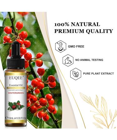EUQEE Wintergreen Essential Oil 10ml Pure Natural Wintergreen Oils Aromatherapy Essential Oils for Diffusers for Home Relax Humidifiers Wintergreen 10 ml (Pack of 1) - Buy Online on GoSupps.com