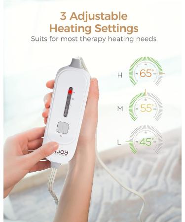 ALLJOY Electric Shoulder Heating Pad for Neck & Shoulders - Skin-Friendly Heated Wrap for Pain Relief - 3 Heat Settings - Auto Shut Off - 25*18 Gray - Buy Online on GoSupps.com