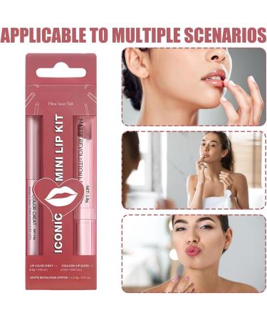 Lip Liner and Lipstick Set Long Lasting Makeup Set NonSmearing Makeup Lip Gloss for Women and Girls for Daily Use Night Party Date Travel 2 - Buy Online on GoSupps.com