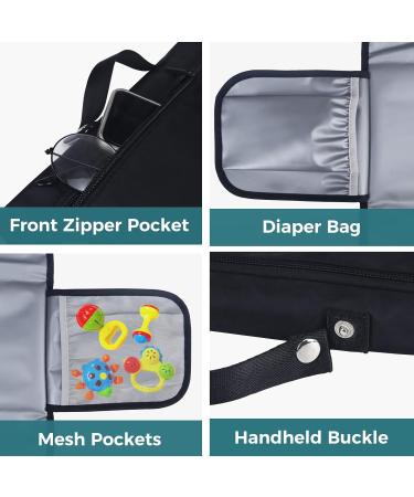 Gloppie XXL Waterproof Baby Wrap & Changing Pad - Compact Diaper Mat for Babies & Toddlers | Portable Travel Winding Mat - Black - Buy Online on GoSupps.com