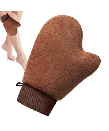 Double Sided Fake Tan Mitt Tanning Lotion Applicator Tanning Applicator Fake Tan Mitt with Nonslip Elastic Wrist and Thumb for Mousse Lotion Skin Care