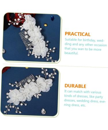 Ipetboom Flower Side Hair Comb Bridal Rhinestone Wedding Hair Accessories for Brides Hair Combs for Women Accessories Tiara for Girls Bridal Headpiece Miss Manual Rhinestones The Flowers - Buy Online on GoSupps.com