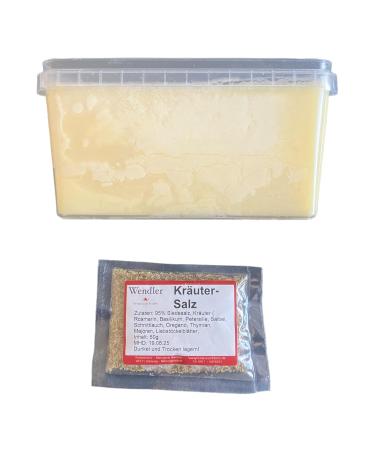 Authentic Homemade Tallow (1000g) & Wendler's Herbal Salt (50g) - Premium Franconian Craft Butcher Quality for International Shipping - Buy Online on GoSupps.com