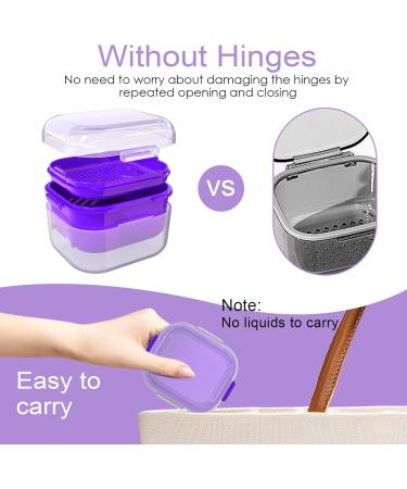 Argomax Denture Box - Dark Purple Prosthesis Storage Cleaning & Soaking Solution with Sieve | Durable & Stylish Dentistry Box - Buy Online on GoSupps.com