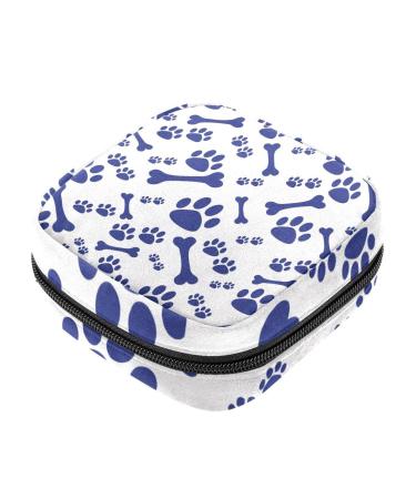 Storage bags for women's bandages dog paw prints and bones portable women's bandages storage bags female menstruation first period bag for teenagers girls women women