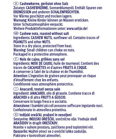 Buy ltje Roasted Cashews (Unsalted) - 150g Pack of 2 | Premium Quality Snacks | International Shipping - Buy Online on GoSupps.com