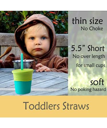 Tegion Mini Short Silicone Straws for Toddlers & Kids - BPA Free & Teething Safe - Fits The First Years Take & Toss Straw Cup - Buy Online on GoSupps.com