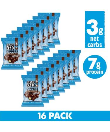 Shrewd Food Keto Chocolate Protein Dippers - Low Carb Snacks with High Protein & Quality Ingredients - 1.2 Oz (Pack of 16) - Buy Online on GoSupps.com