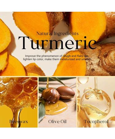 2 Pcs Turmeric Lip Balm for Dark Lips Natural Lip Lightening Moisturizer Lip Scrub for Smokers Dark Lip Lip Balm for Exfoliating Hydration Softening 2x Turmeric Lip Balm - Buy Online on GoSupps.com