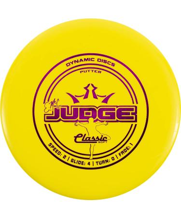 Dynamic Discs Classic Soft Emac Judge Disc Golf Putter | Great Putt and Approach Frisbee Golf Disc for Beginners | Designed by Disc Golf World Champion Eric McCabe Yellow