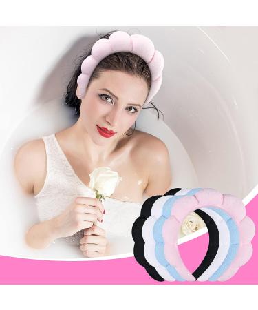 Yoiemivy 4 Pcs Spa Headband for Women - Puffy Sponge Makeup Headband for Skincare, Face Washing & Makeup Removal - Buy Online on GoSupps.com