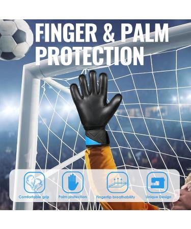 Buy Malker Goalkeeper Gloves - Non-Slip Latex Palm for Kids & Teens - Strong Grip Football Training Gloves in Awakened Blue Size 10 - Buy Online on GoSupps.com