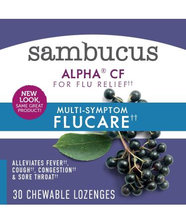 Nature's Way Sambucus FluCare - Elderberry Multi-Symptom Relief Chewable Lozenges 30 Count - Buy Online on GoSupps.com