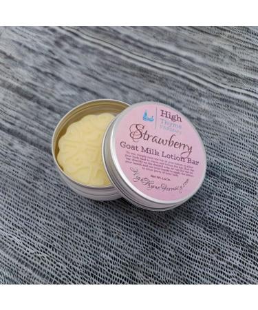 Strawberry Lotion Bar - Hydrating Goat Milk Lotion for Dry Skin | Eco-Friendly Beeswax Solid Lotion | Travel-Friendly Zero Waste Hand Care - Buy Online on GoSupps.com
