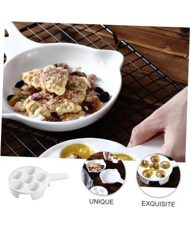 MAGICLULU Snail Plate 2 Pcs Baked Snails France Ceramics White Ceramic Snail Dish 21X16.4CMx2pcs Whitex2pcs - Buy Online on GoSupps.com