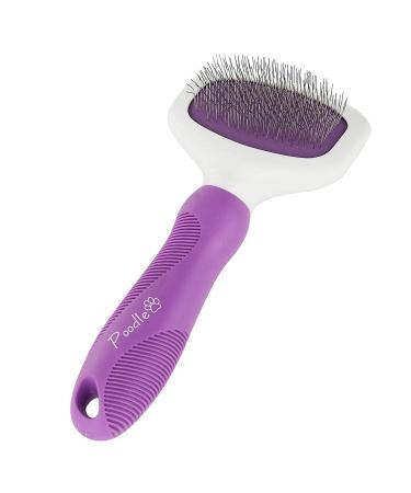 Slicker Brush for Small and Large Dogs by Poodle Pet | Pet Hair Remover | Effectively and Effortlessly Removes Tangles, Mats, and Loose Hair | For Short or Long Hair(Grooming Brush)
