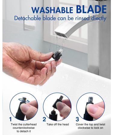 PRITECH Rechargeable Nose Hair Trimmer for Men & Women - Portable & Washable - Buy Online on GoSupps.com