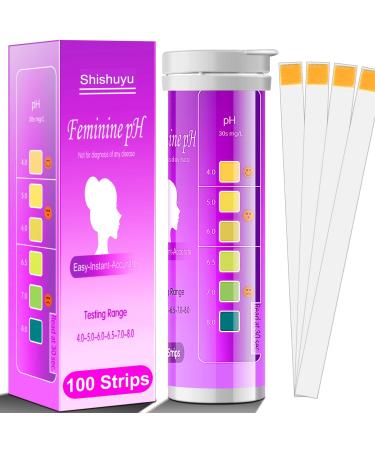 100 Strips Vaginal ph Test Strips for Women. Feminine pH Test for Vaginal Health Acidity and Alkalinity.