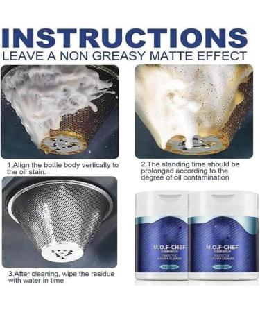 Mof Chef Cleaning Powder Mof Chef Powder Cleaner MOF Chef Kitchen Cleaning Powder Moh Chef Kitchen Cleaner Heavy Duty Degreaser Cleaner (Color : 50G) - Buy Online on GoSupps.com