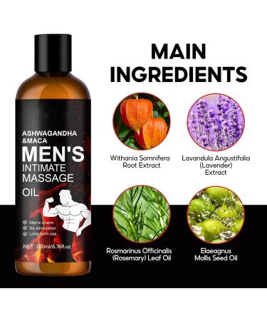 XJBD Day Night Body Oil for Men with Ashwagandha & Maca - 200ml Natural Body Massage Oil for Couples Natural Intimate Massage Oil for Private Care Relaxation & All Skin Types - Buy Online on GoSupps.com