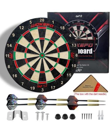 Regulation Bristle Dartboard Set - Premium Compressed Sisal with Print Numbers and Staple-Free Bullseye - Ideal for Adults and Family Fun - Perfect for Room, Bar, or Garage - Dartboard-01 - Buy Online on GoSupps.com