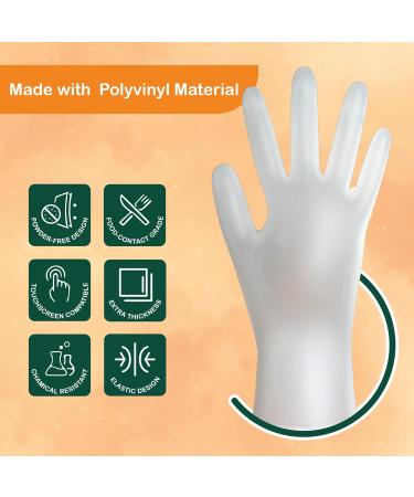 Mira Pak Disposable Clear Vinyl Gloves Box of 100|Perfect for Food Prepping/Dish Washing/Cleaning/Cooking|Single Use Only M (100 Count) - Buy Online on GoSupps.com