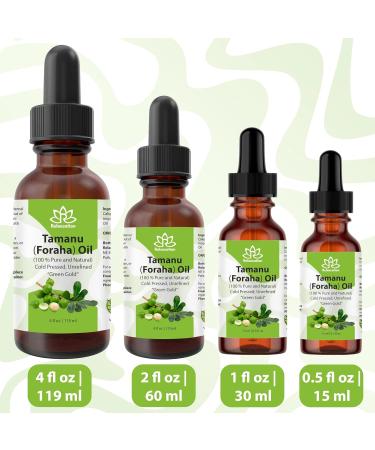 Relaxcation Tamanu Oil | Cold Pressed Natural Oil for Skin Hair & Nails | Unrefined Botanical | Vegan Hexane Free Amber Glass Dropper (4 oz) 4 Fl Oz (Pack of 1) - Buy Online on GoSupps.com