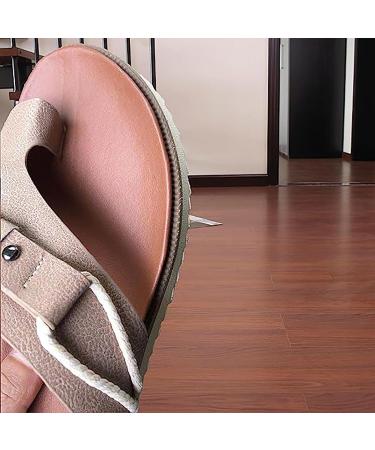 Women's Orthopedic Leather Bunion Slippers - Summer Flat Sandals for Plantar Fasciitis - Brown - Buy Online on GoSupps.com