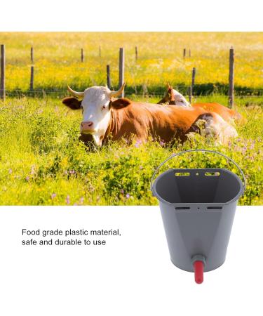 knitting machine 8L Durable Sturdy Plastic Feeder Bucket with Nipples Check Valves Feeding Equipment for Livestock Use 30x28x23.6cm(Bovine Use) - Buy Online on GoSupps.com