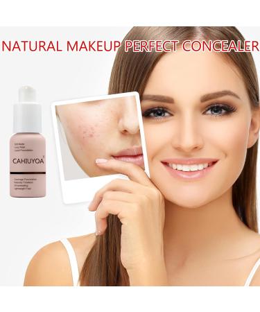 2 Pcs CAHIUYOA Full Coverage Matte Foundation Set - Long-Lasting, Waterproof, Oil Control Concealer Cream (Nude) - Buy Online on GoSupps.com