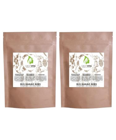 Mea Vita GreatVita Organic Cocoa 800 g - Perfect as a Topper Natural Product without Additives - Pack of 2