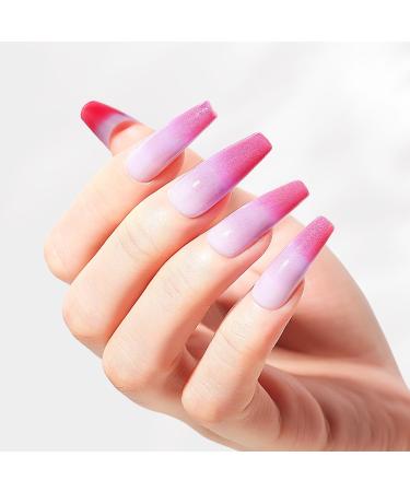 AIMEILI Chameleon Gel Nail Polish Set Thermal Polishes Shimmer Color Changing Gel Polish Kit Soak-Off UV/LED for Nail Art Salon DIY Home Easy to Apply 10ml - Gift Kit 66 KIT6-66 - Buy Online on GoSupps.com