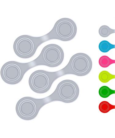 Thingles 4 x Reflector Clips - Magnetic Reflectors for Clothing Jacket Dog Harness - Flexible Use When Jogging Backpacks or School Bag Silver