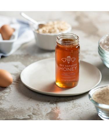 Bee Harmony Raw Wildflower Honey - 12 OZ Pure American Honey | Natural Sweetener - Buy Online on GoSupps.com