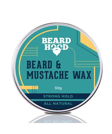 BEARDHOOD 100% Natural Mustache And Beard Wax For Strong Hold | Natural Musky Scent