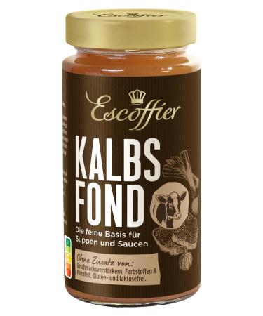 Escoffier - veal stock ideal spicy basis for soups and sauces without flavor enhancers dyes or palm fats gluten and lactose -free 1 x 400 ml - Buy Online on GoSupps.com