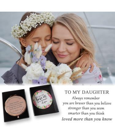 To My Daughter Rose Gold Compact Mirror - Unique Gifts from Mom & Dad for 18th Birthday & Graduation - Buy Online on GoSupps.com
